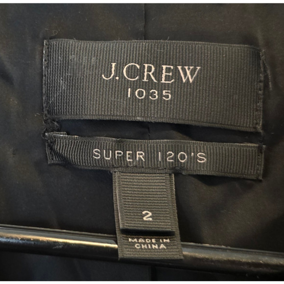 J. Crew Super 120s Pinstripe Wool Blazer Navy Size 2 - Picture 4 of 9